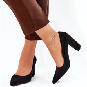 Step in style Ellinoria AH-10 Heels Black Eco Suede