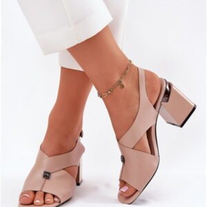 Step in style Sandals Model Vinceza 62238 Beige High Heel