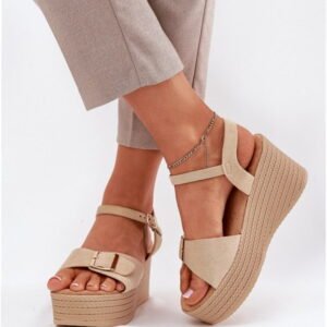 Step in style Sandals Model Liniella LOLO22 Khaki High Wedge
