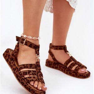 Step in style Sandals Model Kartia NN615 Leopard Print Gold