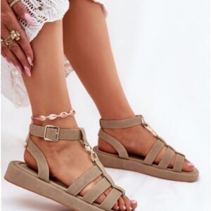 Step in style Sandals Model Kartia NN615 Khaki Gold Details
