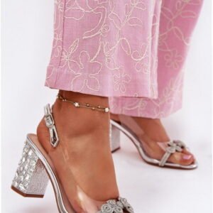 Step in style Sandals Model DA MR51-705 Silver Heel Height 8 cm
